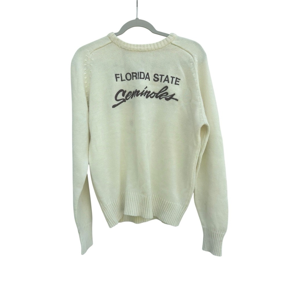 Florida State Seminoles Vintage Logo7 Mens Medium Knit Sweater Lightweight RARE